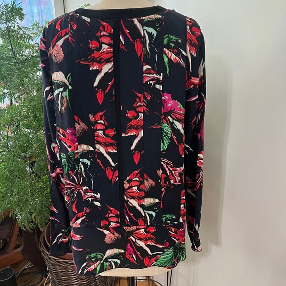PROENZA SCHOULER Silk Floral Top Size 10 - Picture 3 of 7